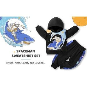 Synpos Baby Boy Outfit Fall Winter Clothes Infant Hoodies Casual Pants Set 6-12m